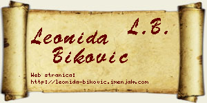 Leonida Biković vizit kartica